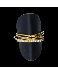 Anillo de oro 18 kl zirconitas