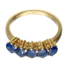 Anillo de oro amarillo 18 K y Zafiros