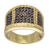 Anillo de Oro amarillo con diseño y Circonitas