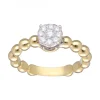 Anillo de Oro amarillo con diseño y Brillantes