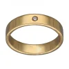 Anillo de Oro amarillo con diseño Alianza y Brillante