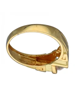 Anillo de Oro amarillo con diseño Solitario y Circonita