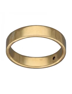 Anillo de Oro amarillo con diseño Alianza y Brillante