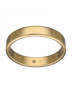 Anillo de Oro amarillo con diseño Alianza y Brillante