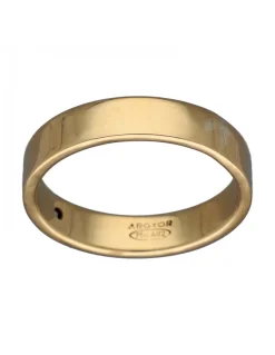 Anillo de Oro amarillo con diseño Alianza y Brillante