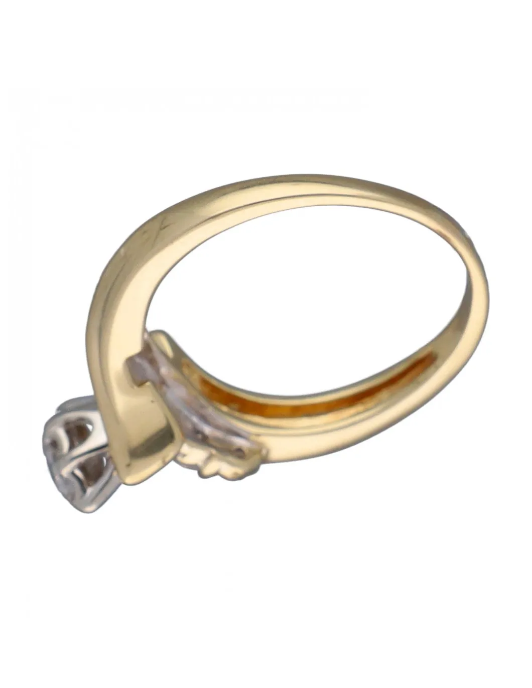 Anillo de Oro amarillo, diseño de compromisos con brillantes