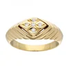 Anillo de Oro amarillo 18K con diseño y Brillantes