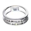 Anillo de Oro amarillo 18K con diseño y Brillantes