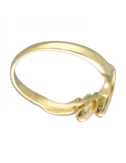 Anillo de Oro amarillo 18K con diseño y Brillantes
