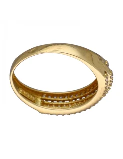 Anillo de Oro amarillo 18K con diseño y Circonitas