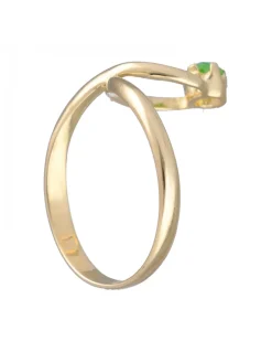 Anillo de Oro amarillo 18K con Esmeralda