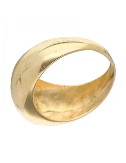 Anillo de Oro amarillo 18K con diseño Circonitas y Piedra azul Sintética