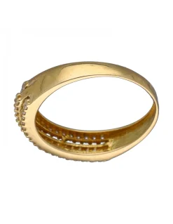 Anillo de Oro amarillo 18K con diseño y Circonitas