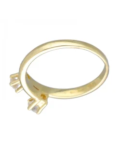 Anillo de Oro amarillo 18Kcon diseño y 2 Brillantes