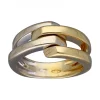 Anillo de Oro amarillo y Blanco con diseño Moderno
