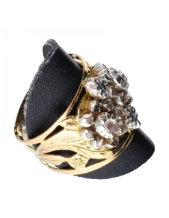 Anillo de oro amarillo y blanco 18 kl zirconitas