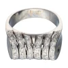 Anillo de oro blanco 18 kl con diamantes