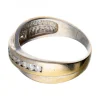 Anillo de oro blanco 18 kl zirconitas