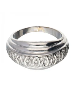Anillo de oro blanco 18 kl con diamantes