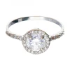 Anillo de oro blanco 18 kl con zirconitas