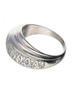 Anillo de oro blanco 18 kl con diamantes