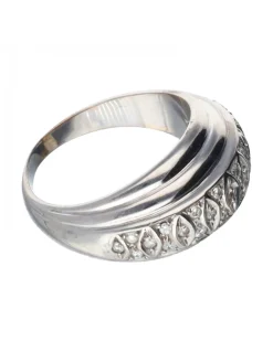 Anillo de oro blanco 18 kl con diamantes