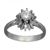 Anillo de Oro blanco con diseño Solitario y Brillante
