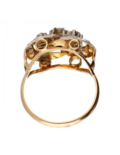 Anillo de oro blanco con zirconitas