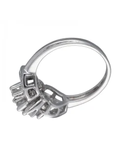 Anillo de Oro blanco con diseño Coctel y Brillantes