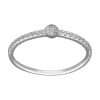 Anillo de Oro blanco 18K con diseño y Brillantes