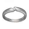 Anillo de Oro blanco 18K con diseño y Zircon