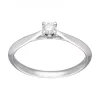 Anillo de Oro blanco 18K con diseño y Brillante
