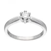 Anillo de oro blanco 18K con diseño y brillante