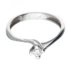 Anillo de Oro blanco 18K con diseño Solitario y brillante