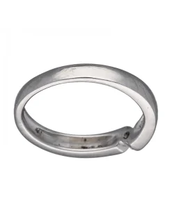 Anillo de Oro blanco 18K con diseño y Zircon