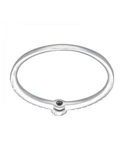 Anillo de Oro blanco 18K con diseño y Brillantes