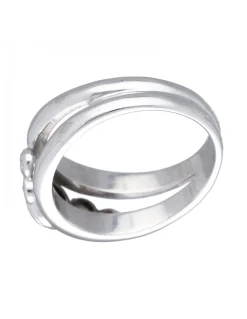 Anillo de Oro blanco 18K con diseño y Brillantes