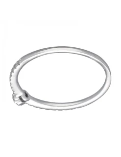 Anillo de Oro blanco 18K con diseño y Brillantes