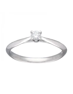 Anillo de Oro blanco 18K con diseño y Brillante