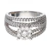 Anillo de oro blanco 18Kl con diamantes