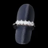 Anillo de oro blanco 18kl con zirconitas