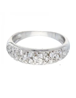 Anillo de oro blanco zirconita