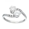 Anillo de Oro blanco18K con diseño y Brillantes