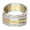 Anillo de oro y oro blanco 18 kl con zirconitas