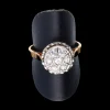 Anillo de oro y oro blanco 18 kl con diamantes