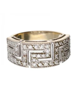Anillo de oro y oro blanco 18 kl diamantes