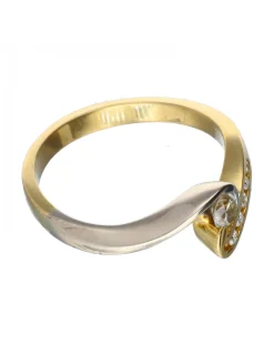 Anillo de oro y oro blanco 18 kl con diamantes