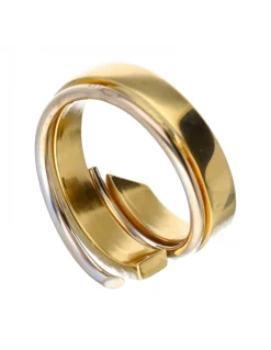 Anillo de oro y oro blanco 18 kl para mujer