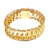 Brazalete ancho con diseño oro amarillo 18kl