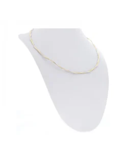 Cadena de oro amarillo y blanco 18 K con diseño entrelazada